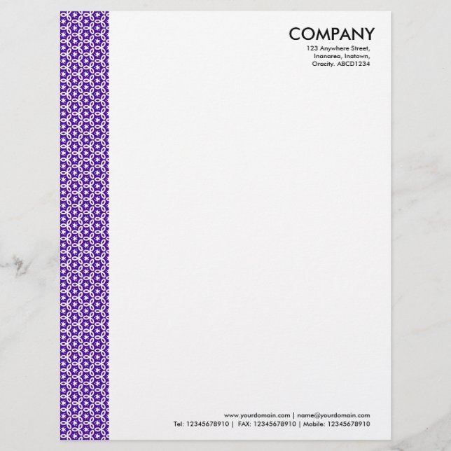 Papel Timbrado Terrazzo Pattern 03 Violet (Frente)