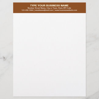 Papel Timbrado Textos simples alinhados ao centro no cabeçalho ma