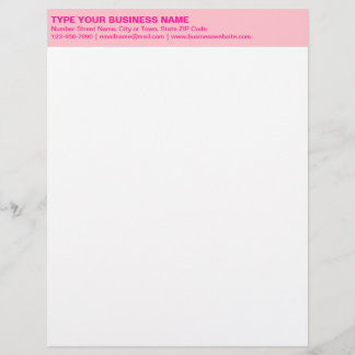 Papel Timbrado Textos simples sobre o título de negócios cor-de-r