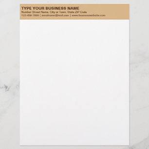 Papel Timbrado Textos simples sobre o título marrom monocromático