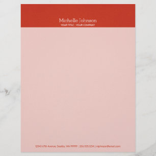 Papel Timbrado Textura Cinzenta Vermelha Mínima