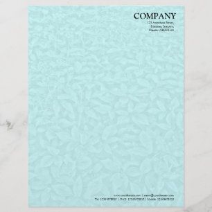 Papel Timbrado Textura de folha abaixo - Azul pálido