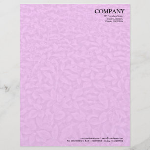 Papel Timbrado Textura de folha inferior - rosa