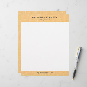 Papel Timbrado Textura de Linho Dourado com Brilho Branco Sutil