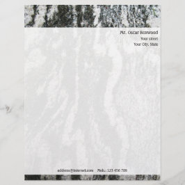 Papel Timbrado Textura personalizada da rocha com endereço do