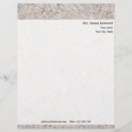 Papel Timbrado Textura pessoal da rocha com endereço do remetente