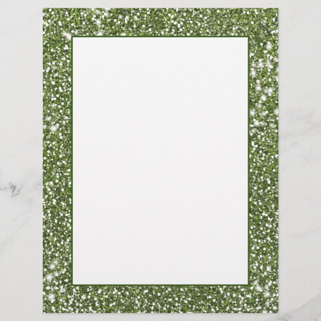 Papel Timbrado Textura verde escura com aspecto gráfico (Frente)