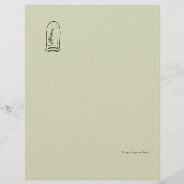 Papel Timbrado The Bell Jar- Botanists Pause- Minimal (Frente)