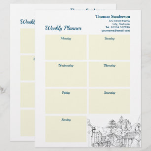 Papel Timbrado Tinta de Caneta do Portmeirion North Wales