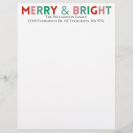 Papel Timbrado Tipografia minimalista Feliz moderna e nome brilha