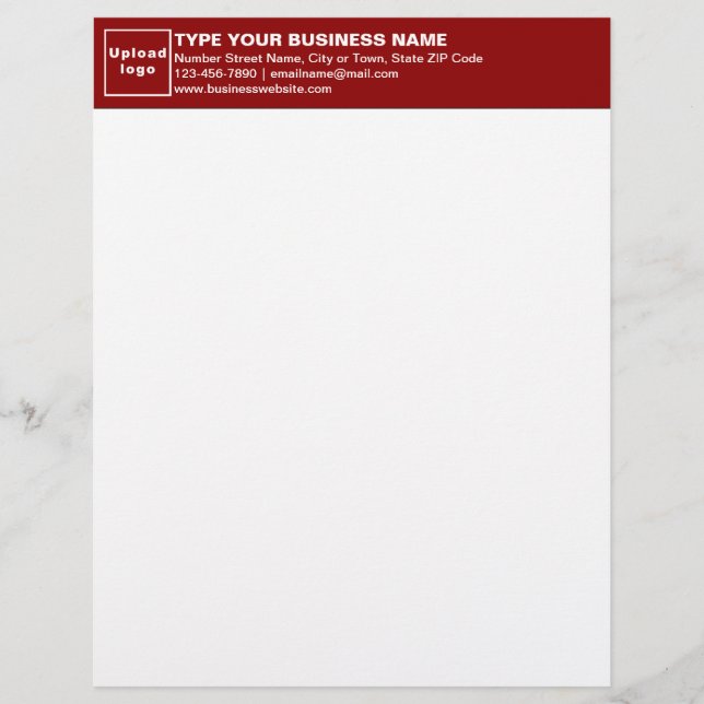 Papel Timbrado Título vermelho de empresa timbrado (Frente)