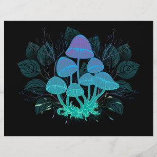 Papel Timbrado Toadstools em arbustos