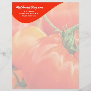 Papel Timbrado Tomate vermelho grande amante personalizado da