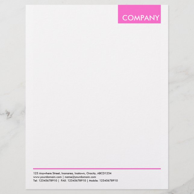 Papel Timbrado Top Tag - Rosa (Frente)
