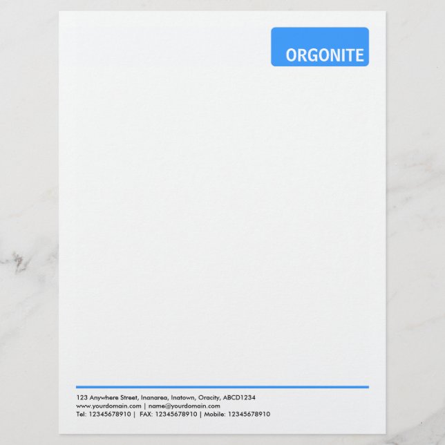 Papel Timbrado Top Tag v3 - Azul 3399FF (Frente)