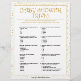 Papel Timbrado Trivia de chá de fraldas [Sparkles de Ouro]