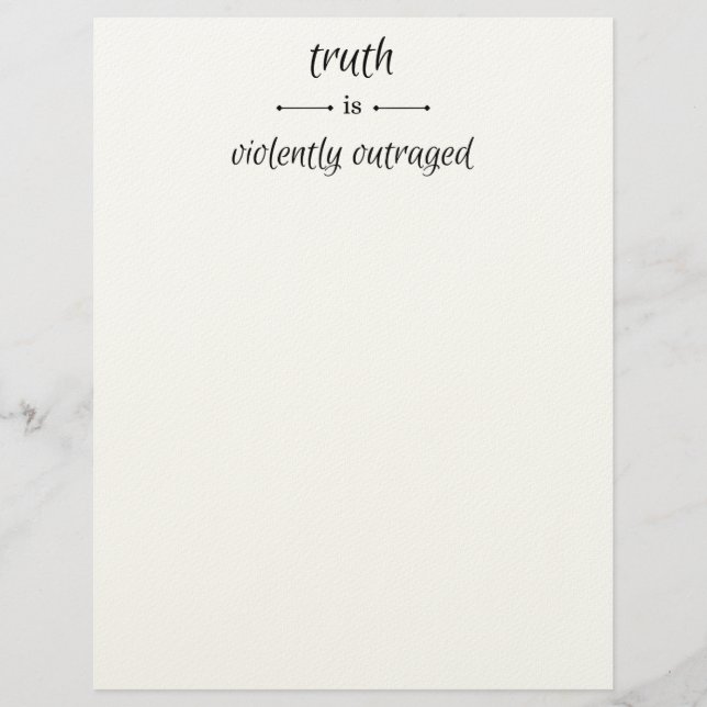 Papel Timbrado Truth or lie? (Frente)