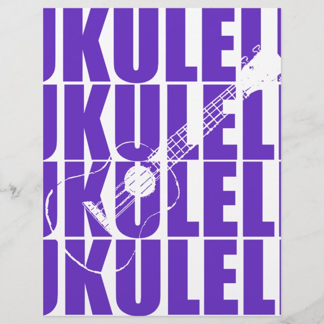 Papel Timbrado Ukulele Violeta (Frente)