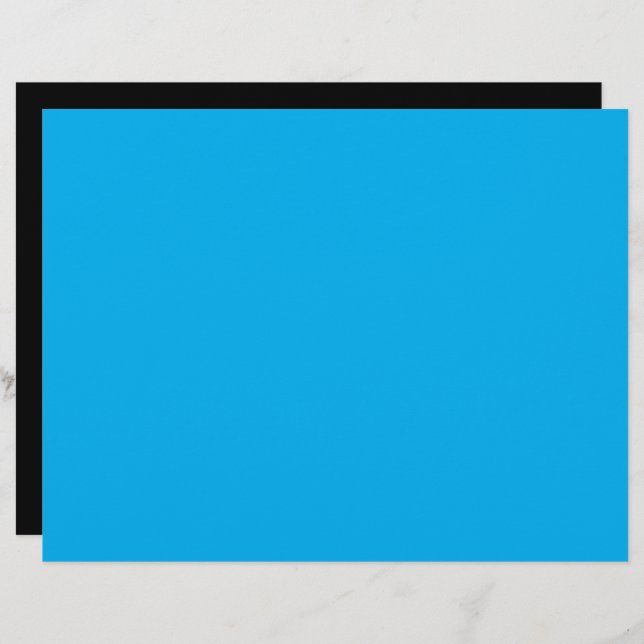 Papel Timbrado um céu azul com um avião voando no céu (Frente/Verso)