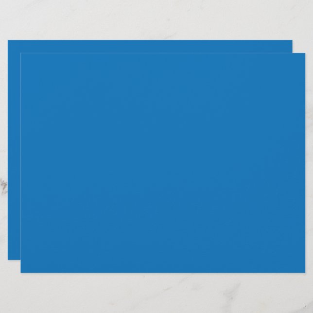 Papel Timbrado um fundo azul com um relógio preto e branco (Frente/Verso)