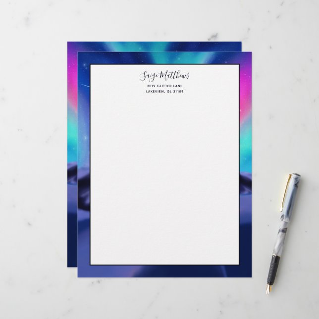 Papel Timbrado Um Milhão de Aurora Sonha Cabeça-de-Obra (Frente/Verso In Situ)