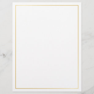 Papel Timbrado Vazio Dourado e branco