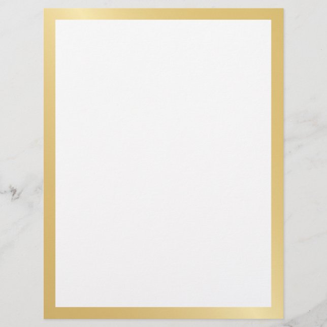 Papel Timbrado Vazio Dourado e branco (Frente)