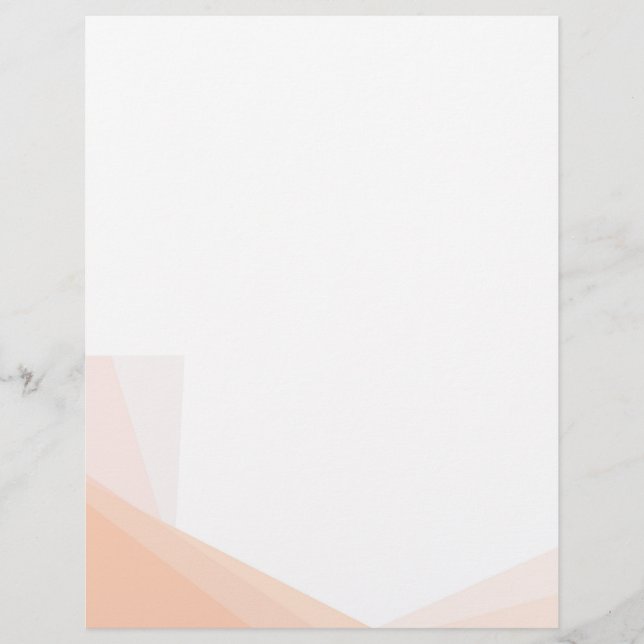 Papel Timbrado Vazio elegante Apricot Branco Personalizado de Ten (Frente)