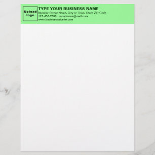 Papel Timbrado Verde Escuro no Cabeçalho Verde Claro
