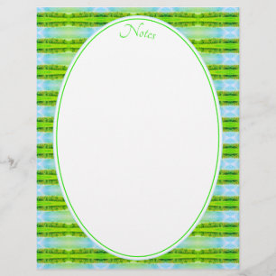 Papel Timbrado Verde limão e azul