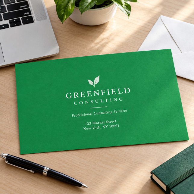 Papel Timbrado Verde | Material de Escritório Pers (Criador carregado)
