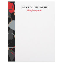 Vermelho Abstrato moderno, Cinza e Letra Important