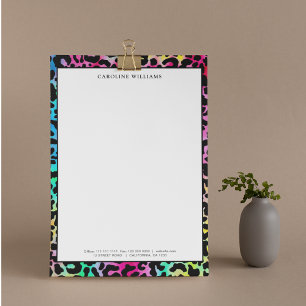 Papel Timbrado Vibrante Neon Neon, de Textura neonatal Na moda Co