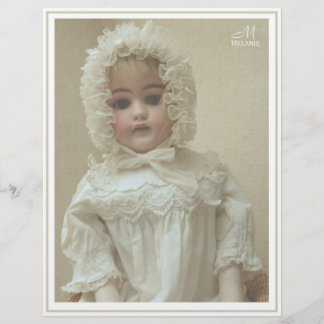 Papel Timbrado Vintage - Boneca de Antiguidade Vitoriana Personal