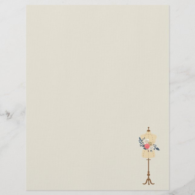 Papel Timbrado Vintage Floral (Frente)