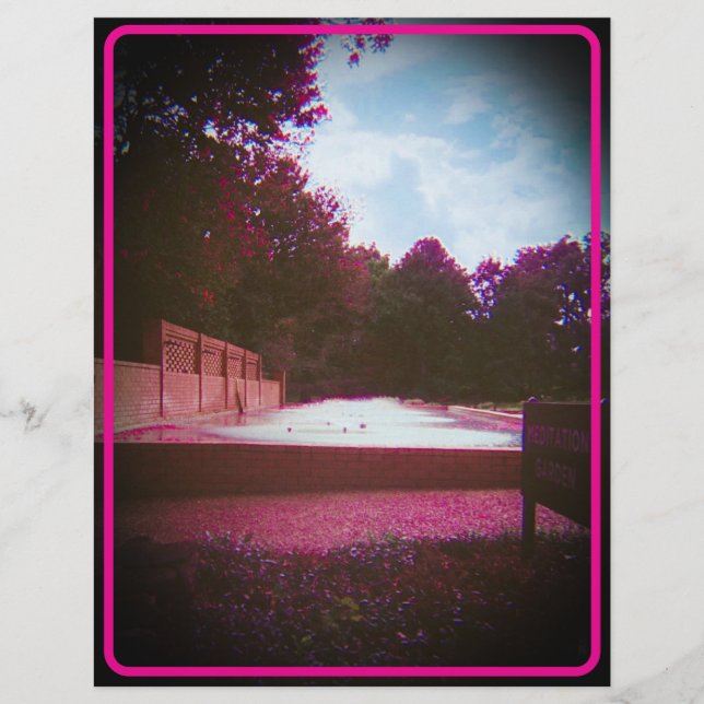 Papel Timbrado Vintage Moody Purple Stationery (Frente)