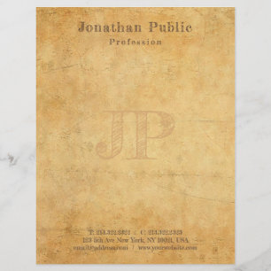 Papel Timbrado Vintage Nostalgic Handwrite Monograma Modelo