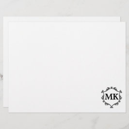 Papel Timbrado Vintage royal shield - nome personalizado monogram