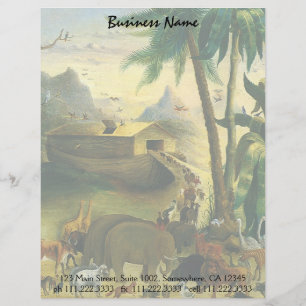 Papel Timbrado Vintage Victorian Folk Art, Noah's Ark by Hidley