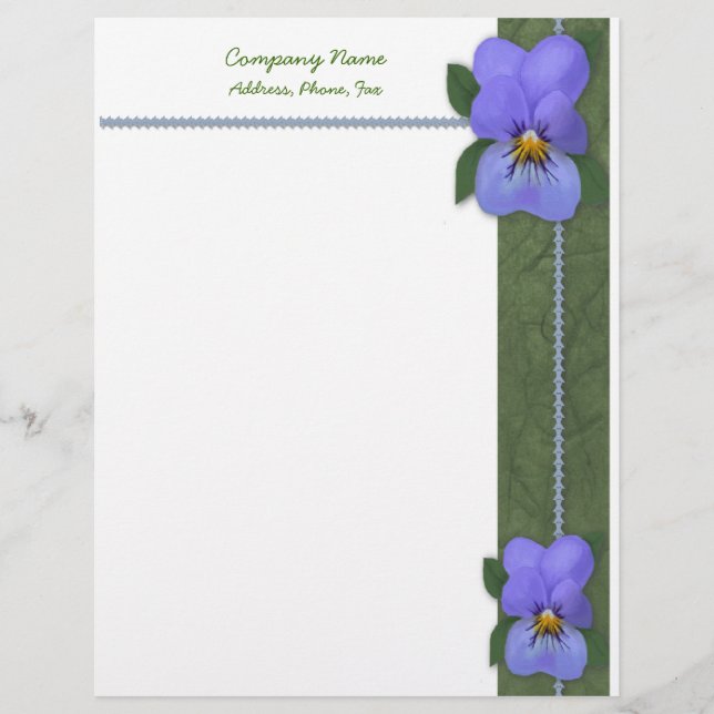 Papel Timbrado Violets Letterhead (Frente)