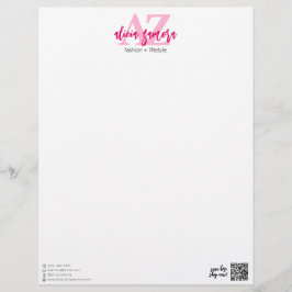 Papel Timbrado Viva Moderna Magenta Magenta - Na moda de Quic Bra