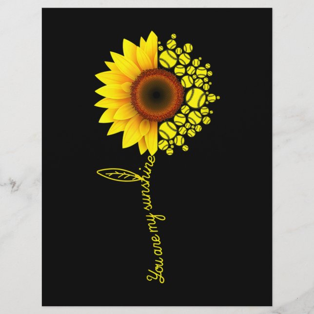 Papel Timbrado Você É Meu Sol Girassol Softbol (Frente)