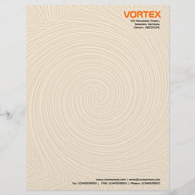 Papel Timbrado Vórtice - Laranja Pálido (Frente)