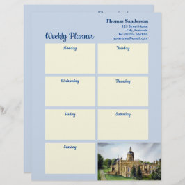 Papel Timbrado Weekly Planner Castle Howard Yorkshire Inglaterra