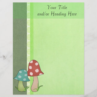 Papel Timbrado Woodland Toadstools Lethead