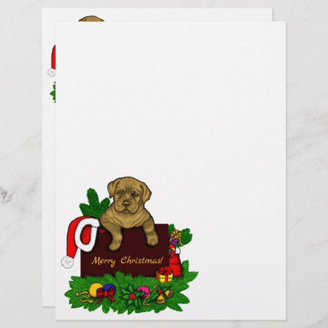 Papel Timbrado XMas puppy (Frente/Verso)