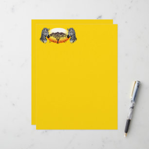 Papel Timbrado Zebra African Savanna Wild Animal