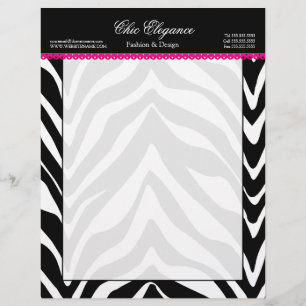 Papel Timbrado Zebra Print e Lace