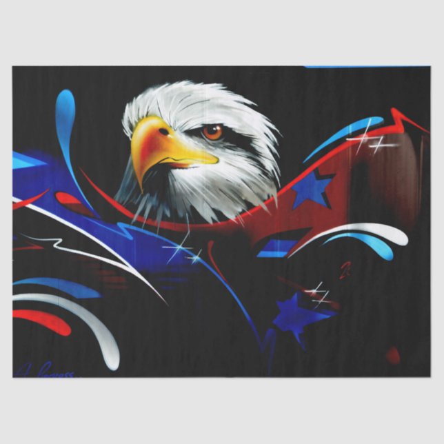 papel tissue de águia americano (Frente )