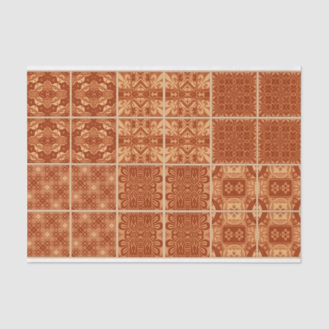 Papel tissue vermelho, laranja e amarelo para deco (Frente )